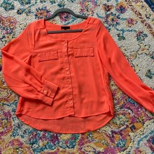 Peach/Orange chiffon shirt